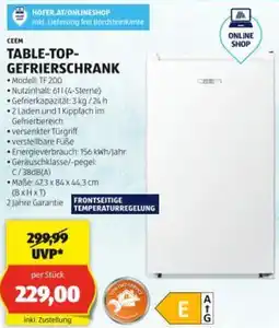 Hofer Table-top- gefrierschrank Angebot