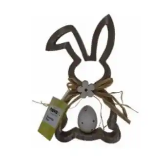 Pagro Diskont Standdeko Hase mit Strohmasche 18 x 10 cm PAGRO DISKONT Angebot