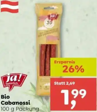 ADEG Bio Cabanossi Angebot