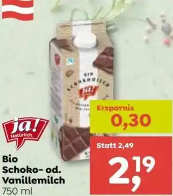 ADEG Bio Schoko- od. Vanillemilch Angebot