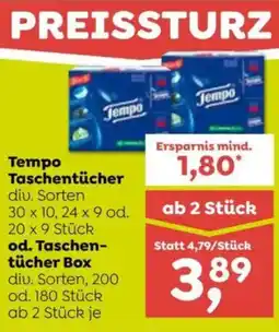 ADEG Tempo Taschentücher od. Taschen- tücher Box Angebot