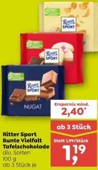 ADEG Ritter Sport Bunte Vielfalt Tafelschokolade Angebot