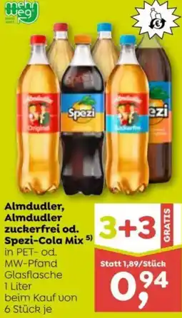 ADEG Almdudler, Almdudler zuckerfrei od. Spezi-Cola Mix Angebot