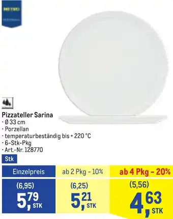 Metro Pizzateller Sarina Angebot