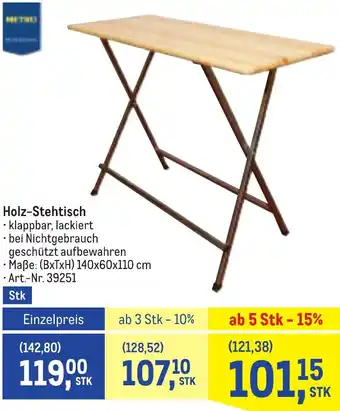 Metro Holz-Stehtisch Angebot