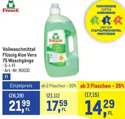 Metro Vollwaschmittel Flüssig Aloe Vera Angebot