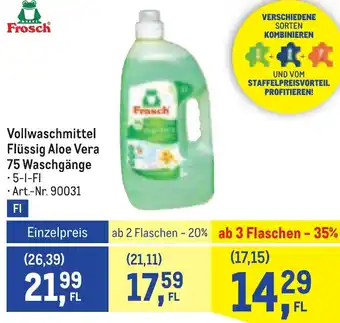 Metro Vollwaschmittel Flüssig Aloe Vera Angebot