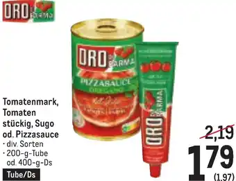 Metro Tomatenmark, Tomaten stückig, Sugo od. Pizzasauce Angebot