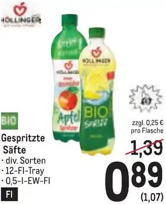 Metro Gespritzte Säfte Angebot