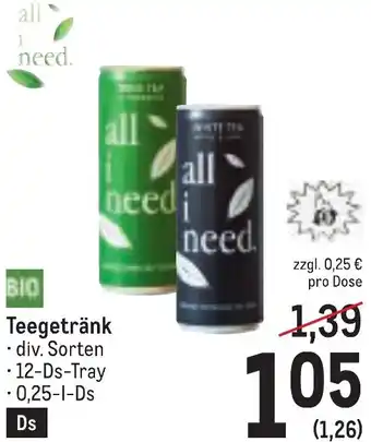 Metro Teegetränk Angebot