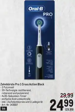 Metro Zahnbürste Pro 1 Cross Action Black Angebot