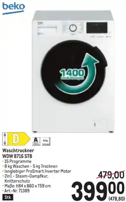 Metro Waschtrockner Angebot