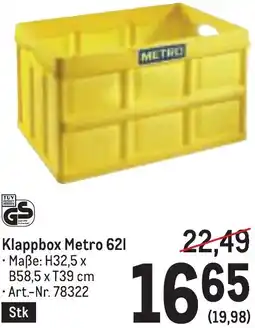 Metro Klappbox Metro Angebot