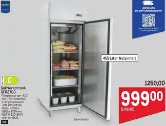 Metro Gefrierschrank Angebot