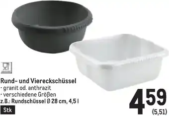 Metro Rund- und Viereckschüssel Angebot