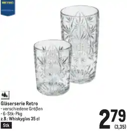 Metro Gläserserie Retro Angebot