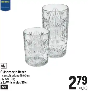 Metro Gläserserie Retro Angebot