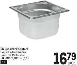 Metro GN Behälter Edelstahl Angebot