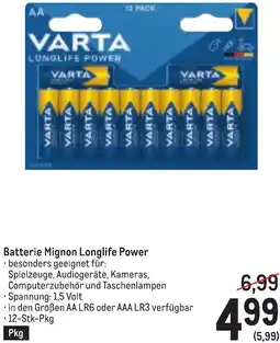 Metro Batterie Mignon Longlife Power Angebot