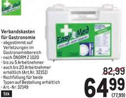 Metro Verbandskasten für Gastronomie Angebot