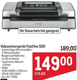 Metro Vakuumiergerät Angebot