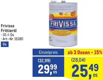 Metro Frivissa Frittieröl Angebot