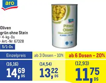 Metro Oliven grün ohne Stein Angebot