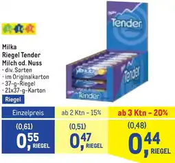 Metro Milka Riegel Tender Angebot