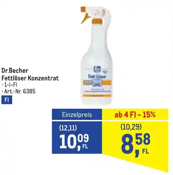 Metro Dr.Becher, Fettlöser Konzentrat Angebot