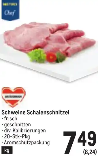 Metro Schweine Schalenschnitzel Angebot