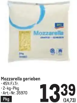 Metro Mozzarella gerieben Angebot