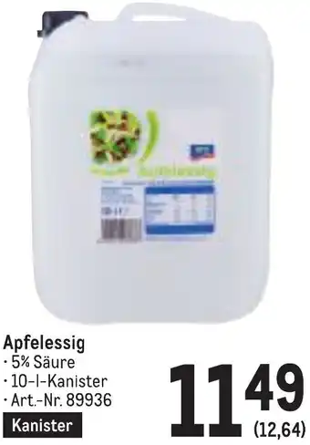 Metro Apfelessig Angebot