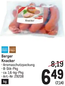 Metro Berger Knacker Angebot