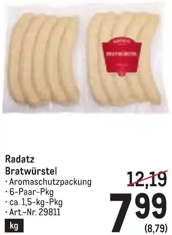 Metro Bratwürstel Angebot