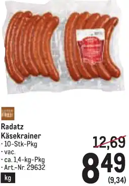 Metro Käsekrainer Angebot