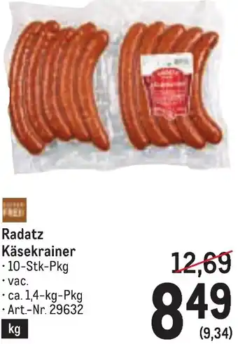 Metro Käsekrainer Angebot