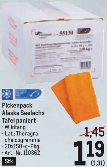 Metro Pickenpack Alaska Seelachs Tafel paniert Angebot