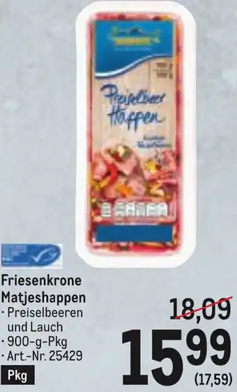 Metro Friesenkrone Matjeshappen Angebot