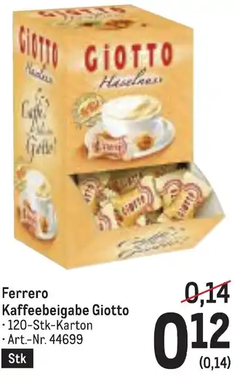 Metro Kaffeebeigabe Giotto Angebot