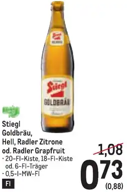 Metro Stiegl Goldbräu, Hell, Radler Zitrone od. Radler Grapfruit Angebot