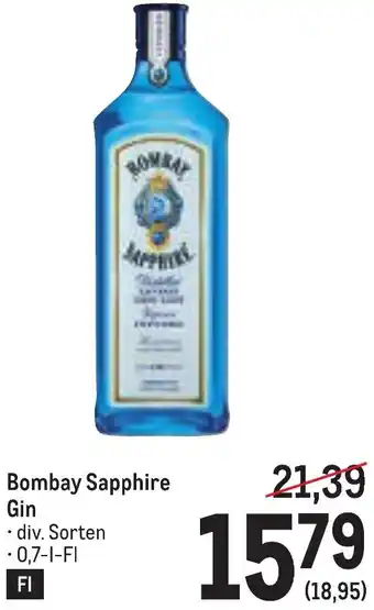 Metro Bombay Sapphire Gin Angebot