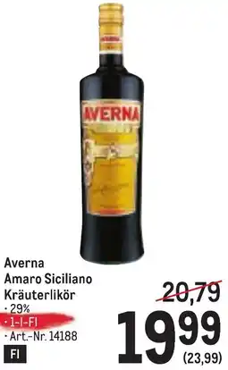 Metro Amaro Siciliano Kräuterlikör Angebot