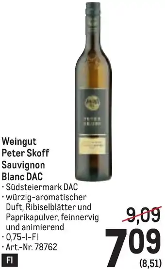 Metro Weingut Peter Skoff Sauvignon Blanc DAC Angebot