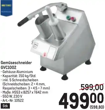 Metro Gemüseschneider Angebot