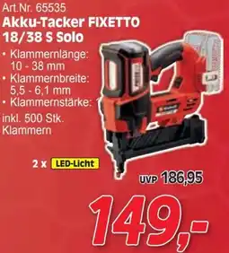 Zgonc Akku-Tacker FIXETTO Angebot