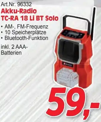 Zgonc Akku-Radio Angebot