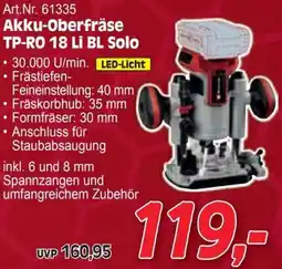 Zgonc Akku-Oberfräse Angebot