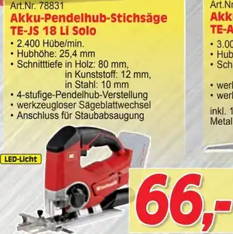 Zgonc Akku-Pendelhub-Stichsäge Angebot