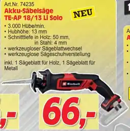 Zgonc Akku-Säbelsäge Angebot