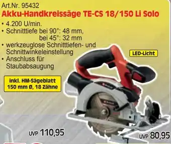 Zgonc Akku-Handkreissäge Angebot